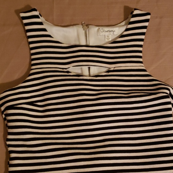 Striped black/white dress - Picture 2 of 3
